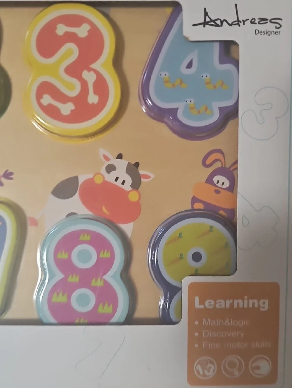 Top Bright Puzzle Toys Numbers Wooden Puzzle New